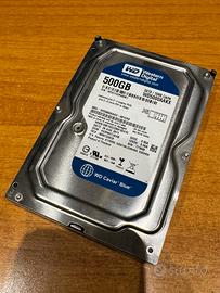 Hard disk HDD WD Blue 500GB SATA usato