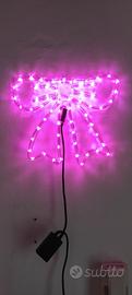 Insegna Neon LED a forma di Fiocco Rosa