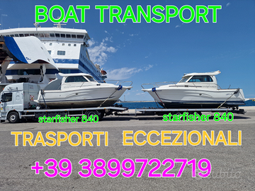 Car boat transport barca auto trasporto gommoni