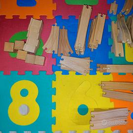 binari legno 80 pezzi 30 euro