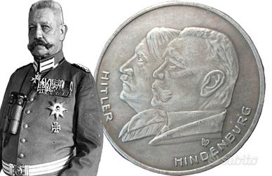 MEDAGLIA TEDESCA HITLER HINDENBURG 1933 GERMANIA W