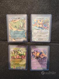 Lotto Pokémon Premium: 4 Carte in Top Loader -