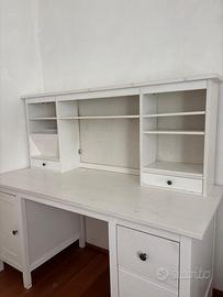 Scrivania bianca legno hamnes ikea