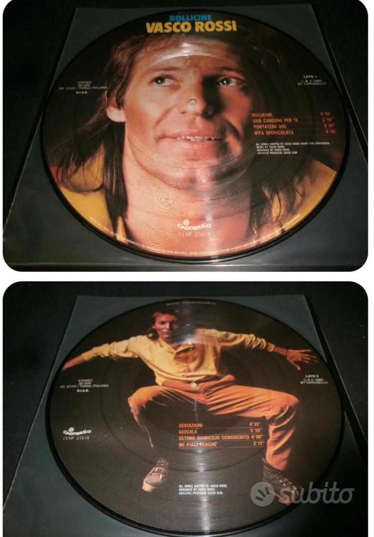 VASCO ROSSI BOLLICINE PICTURE DISC VINILE 1983 RARO