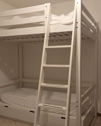 Letto a soppalco bianco