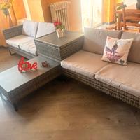 Salottino divani in rattan