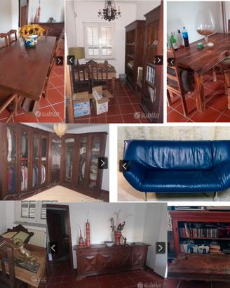 Mobilio in legno di noce  spazzolato