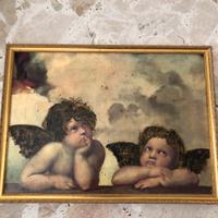 Capezzale con stampa anticata di puttini