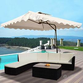 Ombrellone Giardino Decentrato + Lettini da Piscin