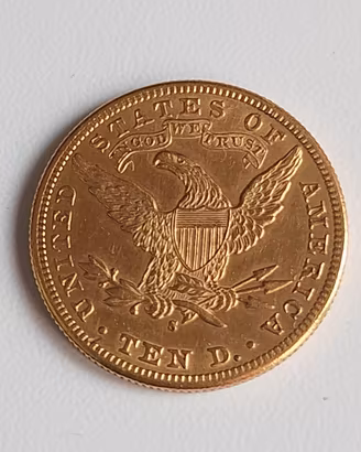 moneta 1897 testa di liberty aquila oro $10