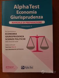Alpha Test Economia Giurisprudenza Manuale di Prep