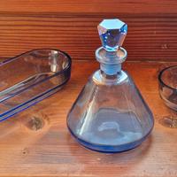 set da toilet blu art deco