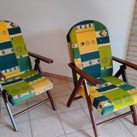 n.2 poltrone con schienale reclinabile