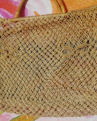 Borsa per la spiaggia macramé donna