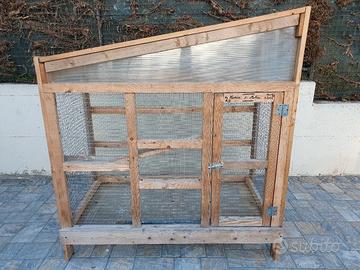 Gabbia Voliera in Legno Uccelli Pappagalli Criceti