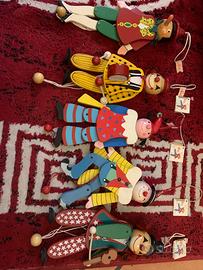 Burattino in legno dipinto a mano SEVI