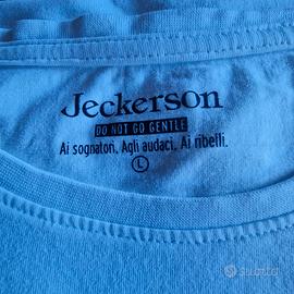 T-shirt Jeckerson bianca stampa laterale taglia L