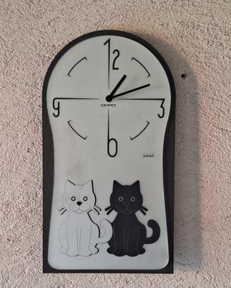 Orologio parete CEART gatti Dalla Costa