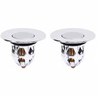 2 Tappi Lavandino Bagno Cucina, Pop Up Click Clack
