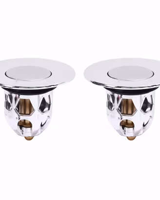 2 Tappi Lavandino Bagno Cucina, Pop Up Click Clack
