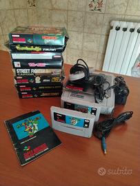 Lotto Super Nintendo SNES Console + 9 Giochi 