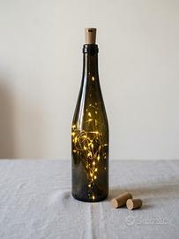 Bottiglia centrotavola luminosa, luci LED