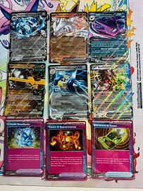 Set 9 carte pokemon originali ita: 6 EX + 3 assi