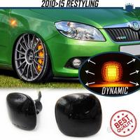 Frecce LED Dinamiche SKODA FABIA II ROOMSTER NERE