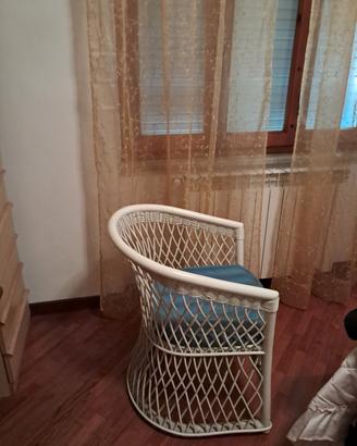 poltrona midollino vintage