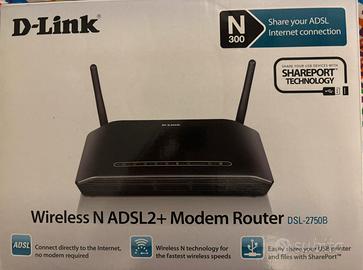 D-Link modem router ADLS2+Wireless N 300 DSL-2750B