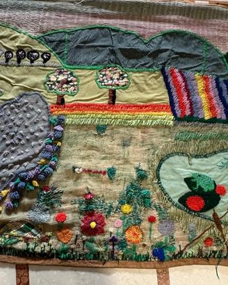 Arazzo decorativo opera darte tessile