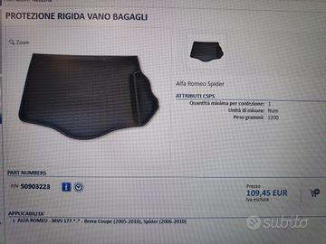 VASCA VANO BAGAGLI ALFA BRERA/SPIDER 50903223