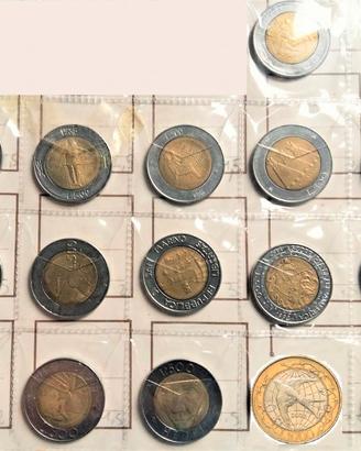 **serie 16x 500 1000 lire san marino **
