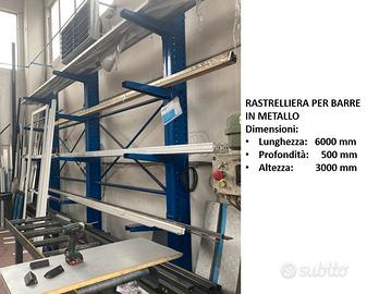 Rastrelliera per barre in metallo