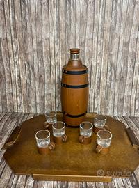 Set liquire/amaro a forma di botte