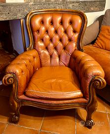 Divano e poltrona capitonnè