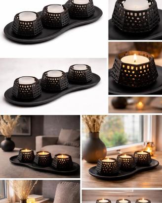 Portacandele stampato 3D colore personalizzabili