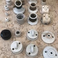 Blocco di portalampada in ceramica e varie