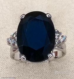 ANELLO IN ORO 18kt. DIAMANTI E ZAFFIRO ct. 11,34
