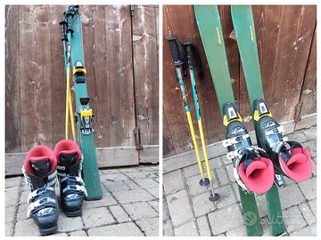 Sci Nordica 115 cm + scarponi 21,5 cm + bastoncini