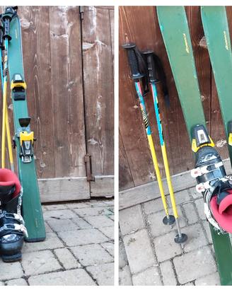 Sci Nordica 115 cm + scarponi 21,5 cm + bastoncini
