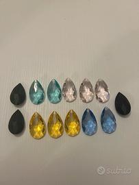 Lotto pendenti mandorla Swarovski