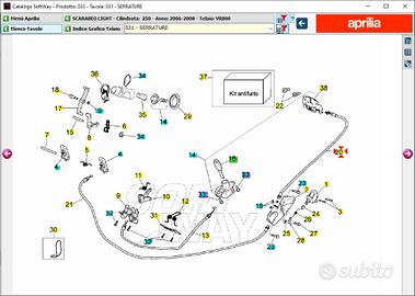 Cavo apertura Sella Scarabeo Light 250 AP8114499
