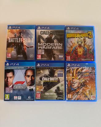 Lotto 6 giochi PS4