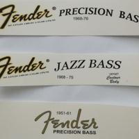 Fender bass Decal Headstock Waterslide