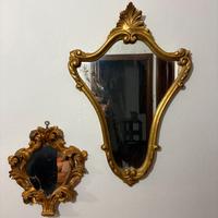 Coppia specchi stile barocco dorati