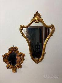 Coppia specchi stile barocco dorati