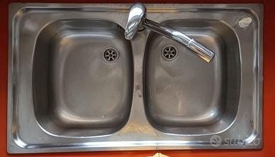 Lavello cucina acciaio 86x50 vasca profonda 14