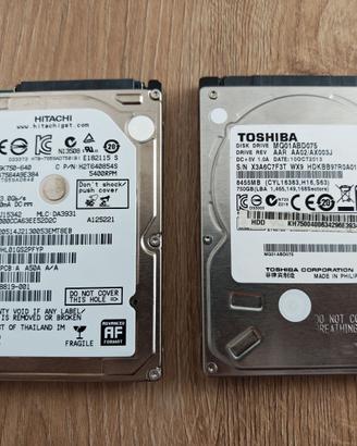 Hard Disk 2.5 tagli vari