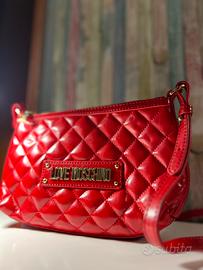 Borsa Love Moschino trapuntata rossa